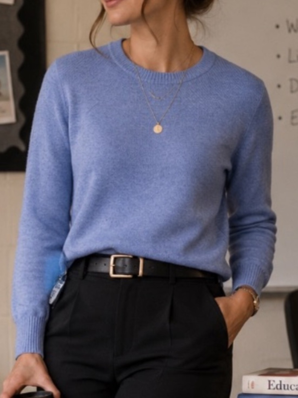 J. Crew • 100% Cotton • Blue • Crewneck Sweater - Picture 5 of 5